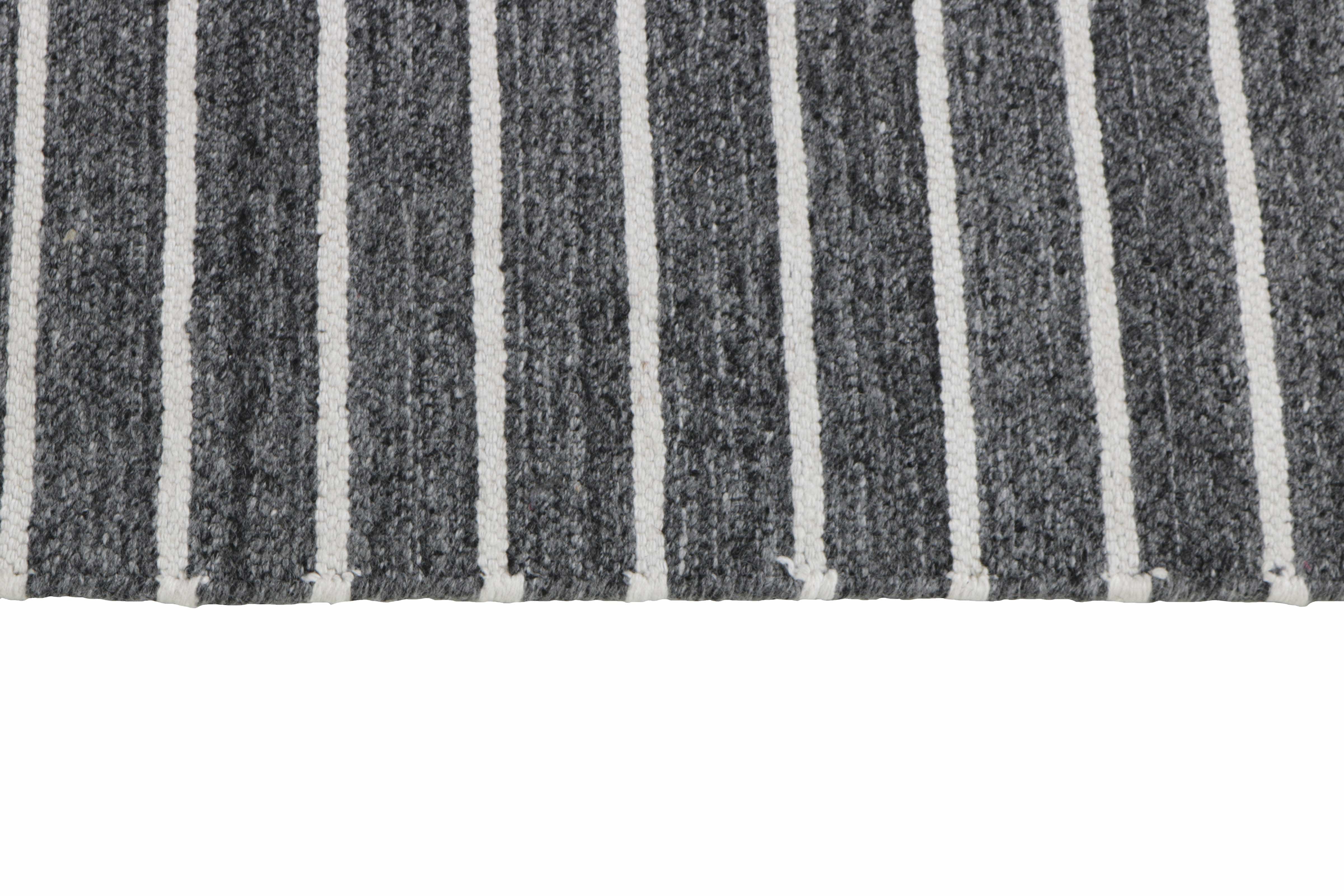 Vloerkleed Nouveau Strips Dark Grey