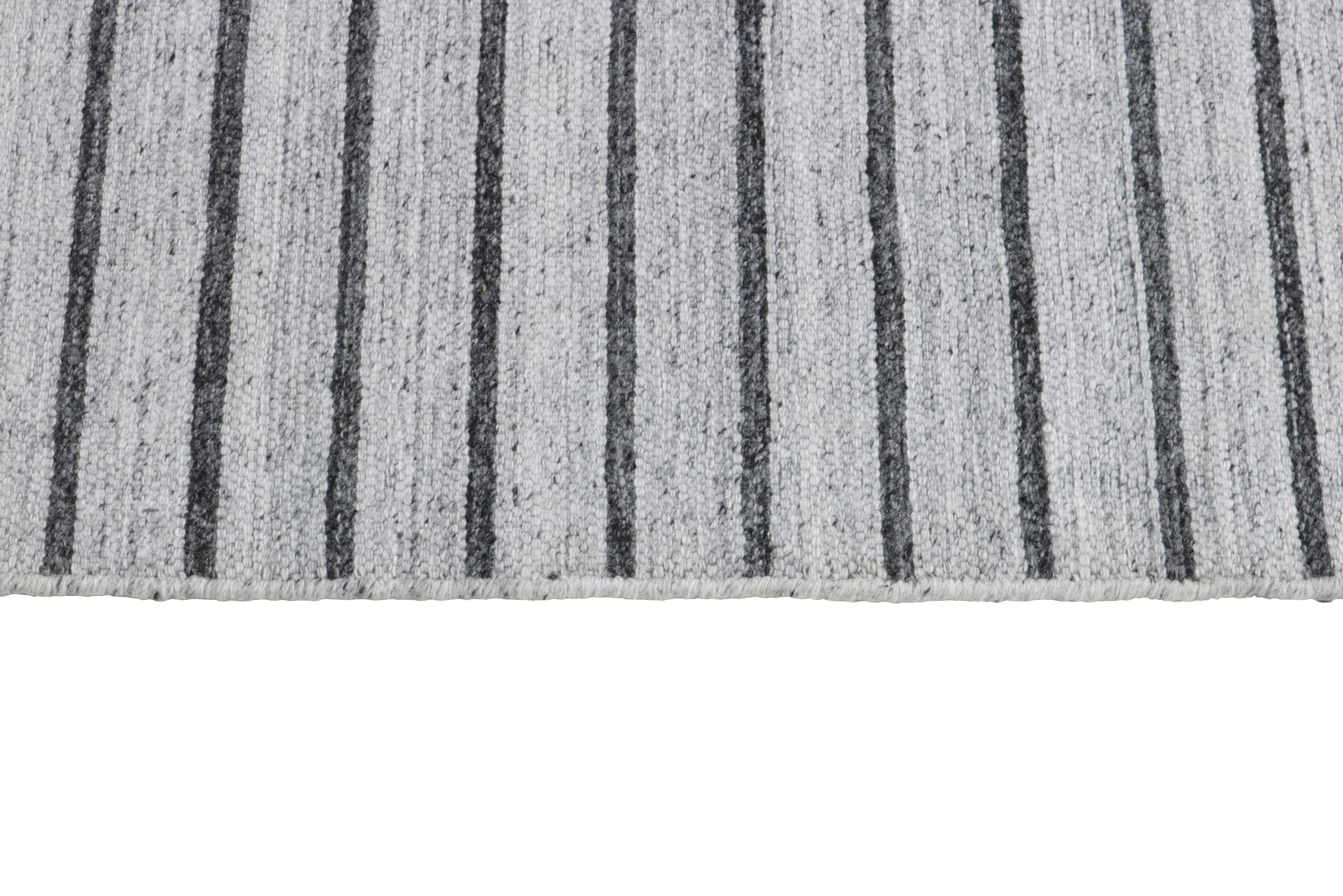 Vloerkleed Nouveau Stripes Silver Dark Grey